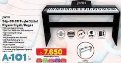 JWİN SDP-88 88 TUŞLU DİJİTAL PİYANO SİYAH/BEYAZ